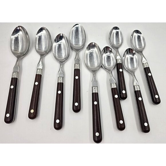 Washington Forge Mardi Gras Brown Stainless Mixed Lot Spoons Korea Replacements - Picture 1 of 4